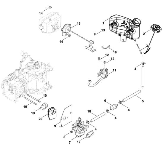Picture of G - Carburatore, condotto carburante XT-675 (XT675-0022)